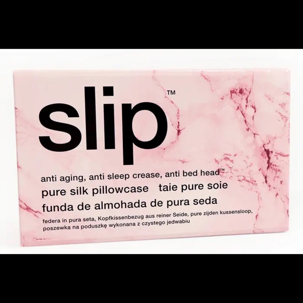 Slip Pure Silk Queen Pillowcase Pink Marble